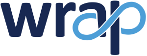 Logo for WRAP in dark blue