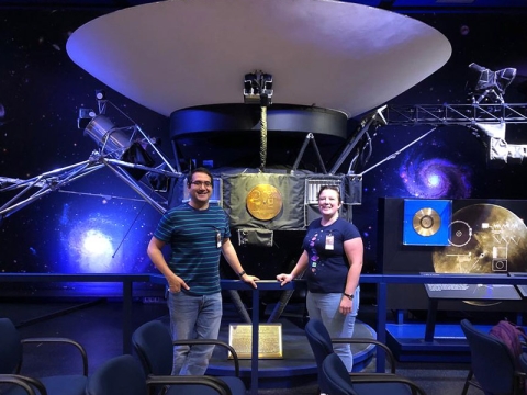 Prof Adam Amara and Dr Lucy King during their visit to NASA in September 2022