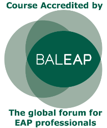 Course accredited by BALEAP, the global forum for EAP professionals