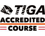 TIGA Accredited Course logo, featuring an illustration of a tiger with 'TIGA' beside it, and 'Accredited course' situated underneath