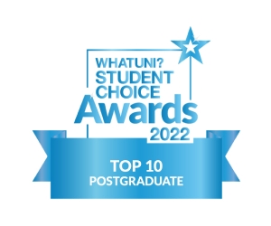White border version for Web use.
For web/digital use only
WhatUni? Student Choice Awards 22 - Top 10 Postgraduate