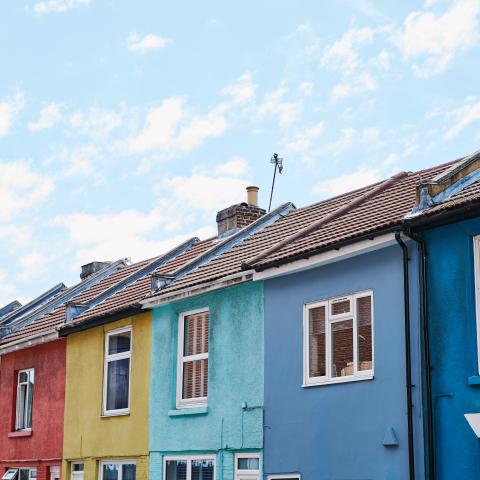 Colourful homes in Southsea, Portsmouth