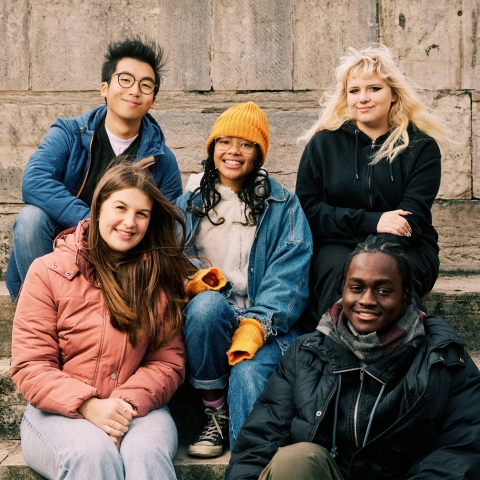 Student ambassadors from different racial backgrounds.
