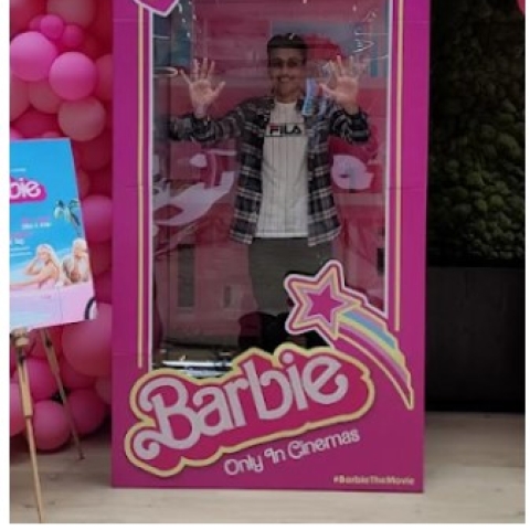 Abdul in a Barbie box