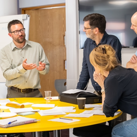 Group of students in a collaborative workshop