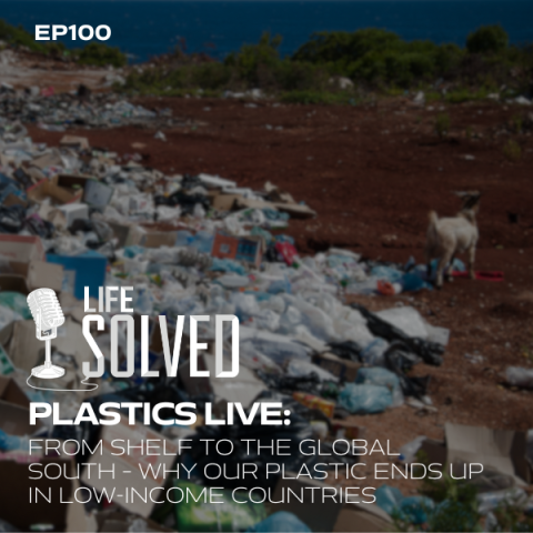 Picture of waste in landfill with Life Solved logo and descriptive text