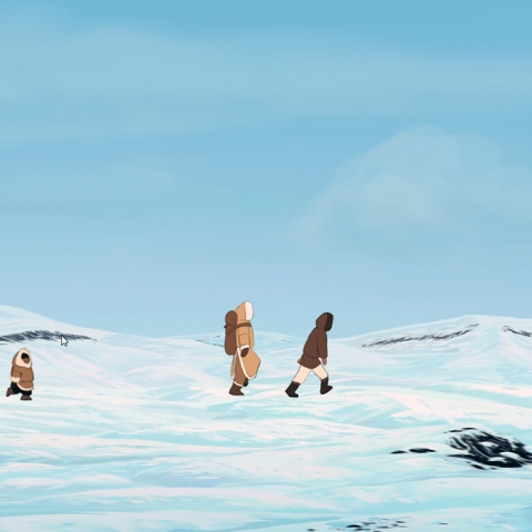 Inuit in snow land Animation Group Project 