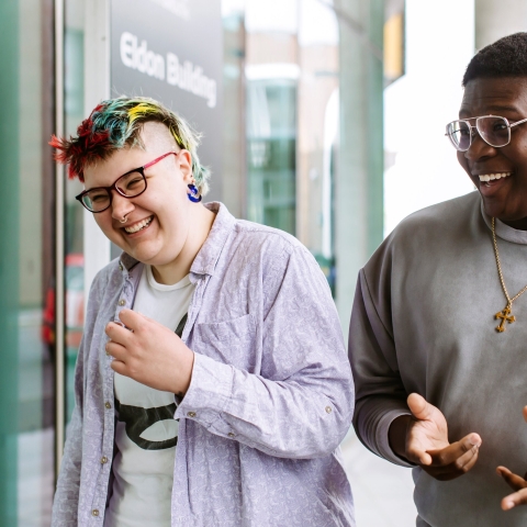 Students walking together