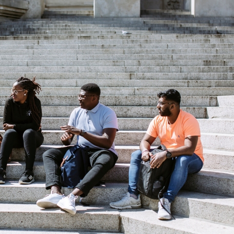 Students on Guildhall steps