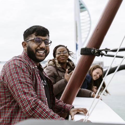 Students visiting the Historic Dockyard