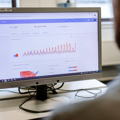 Data on a screen
