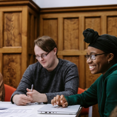 Students in discussion