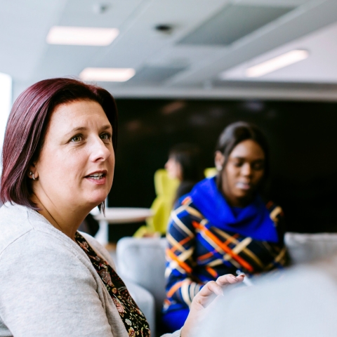Female University of Portsmouth staff members in a meeting