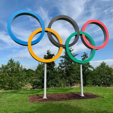 Picture of a structure of the Olympic Games logo