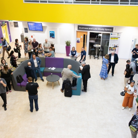 Researchers at Research Culture Connect-Fest, an event to celebrate and build a positive research culture at the University of Portsmouth.