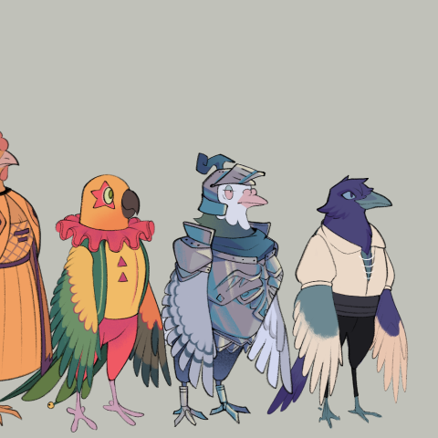Bird lineup final - Animation by Grey Wakeman