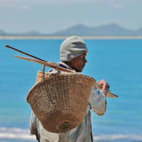 A fisherman in Fort Dauphin, Madagascar