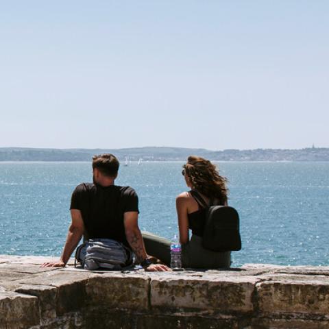 Couple overlooking the sea