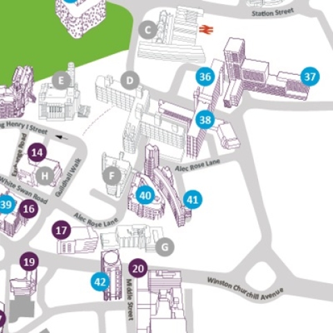 University of Portsmouth Quarter campus map