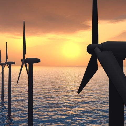 Sea wind turbines