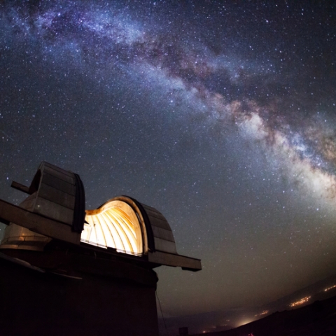 astronomical observatory under the stars