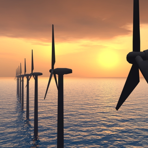 Sea wind turbines 