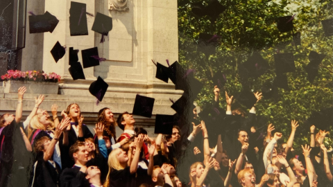 1996 Graduation celebration at Portsmouth Guildhall