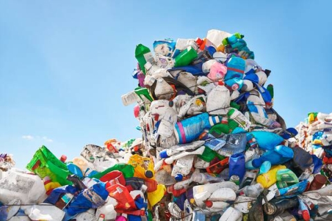 Large pile of plastic waste