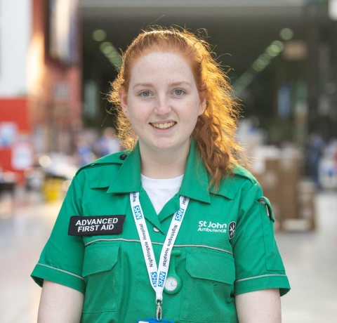 Amy Hughes, St John's Ambulance volunteer and University of Portsmouth student