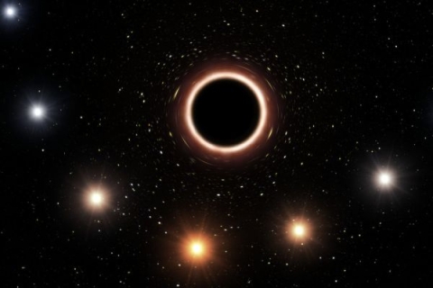 Picture of a black hole