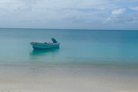 Boat in the Caribbean water
