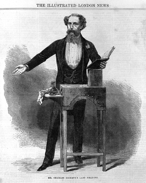 Public domain image of Dickens reading tour
