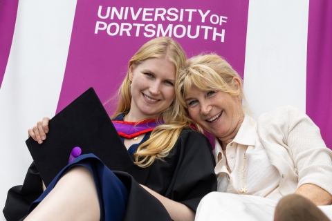 A graduate and her guest