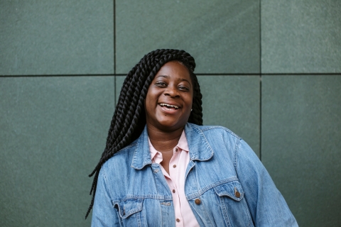 image of engineering graduate mimi nwosu smiling at the camera