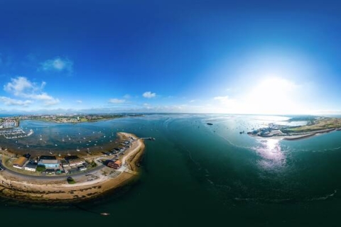An aerial view of the Solent 