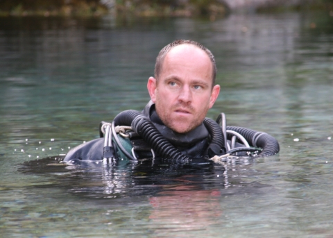 Cave diver Jason Mallinson