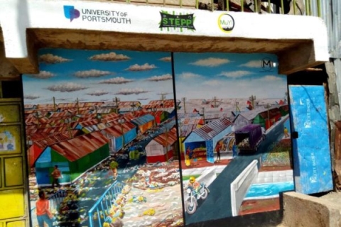 A mural created by artists and musicians from the Mukuru Youth Initiative
