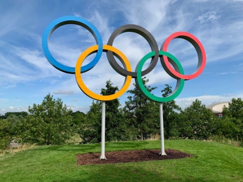 Picture of a structure of the Olympic Games logo