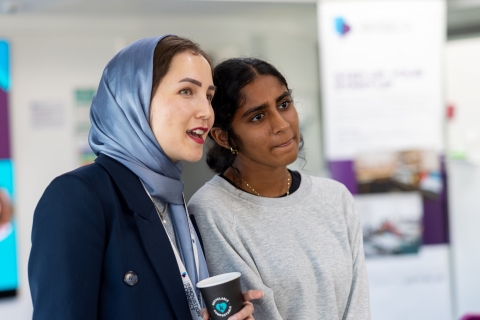 Two women stood together