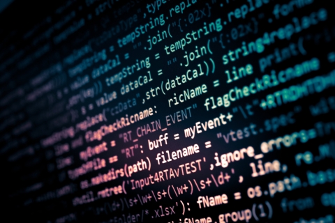 computing screen with code