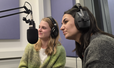 students on radio