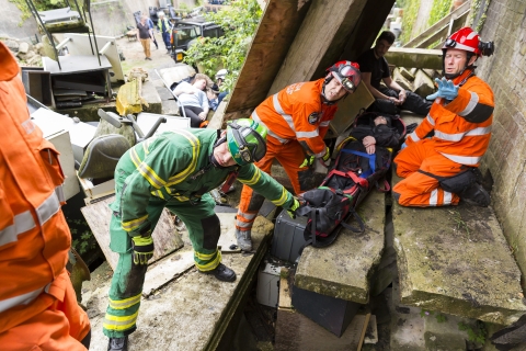 Picture of disaster rescue exercise