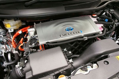 Fuel cell in car engine