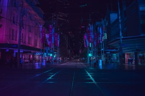 Night time picture of street