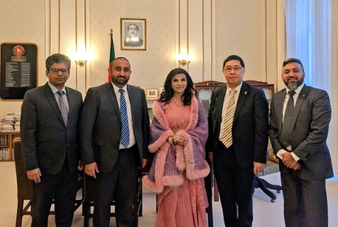 Portsmouth staff members with the Bangladesh Ambassador to the UK