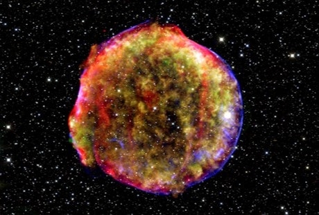 x-ray image of a remnant of a type Ia supernova