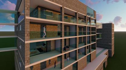 Peckham mixed use residential building render