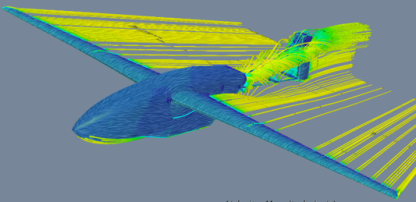 Airflow simulation of drone design