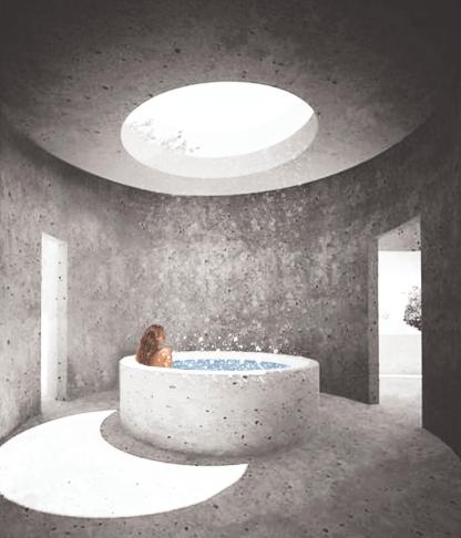 Isabel Clay's Thalassotherapy Centre hydrotherapy pool rendering 