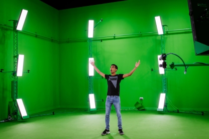 Panduka in the green screen virtual studio
CCIXR